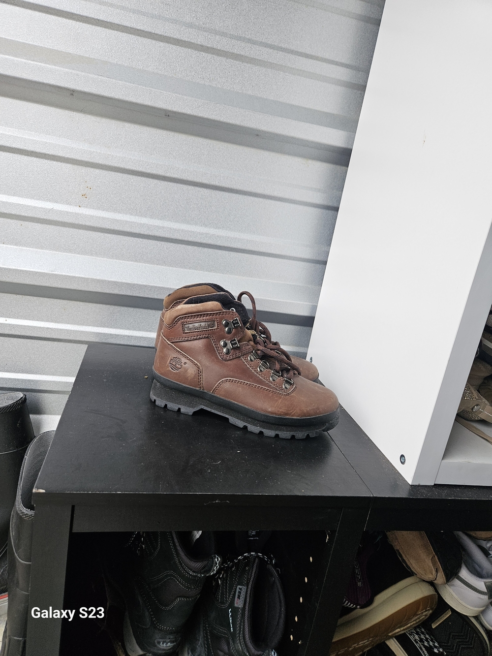 Timberland 95311 Men's 7.5M Brown Leather Hiking Boots Trail Outdoor Ankle Lace